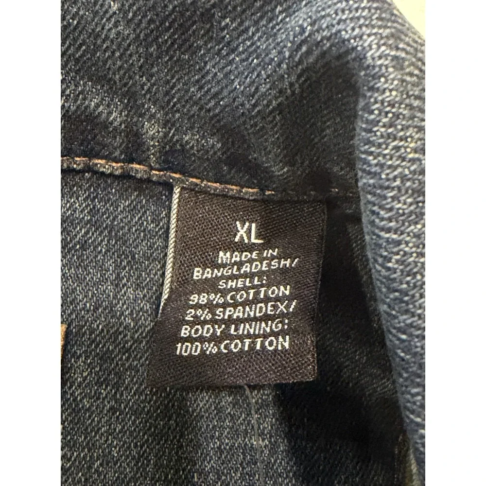 Wrangler Texas Denim Jacket WRUJ11371 Blue XL Longhorns Flannel Lined
